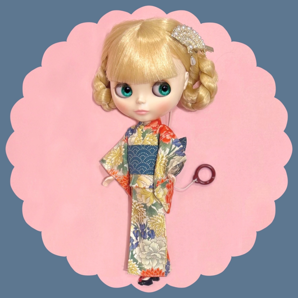 ブライス アウトフィット 振袖 ブライス着物「振袖 花鹿子」アウトフィット