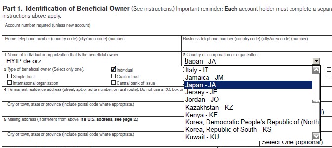 W-8 Form