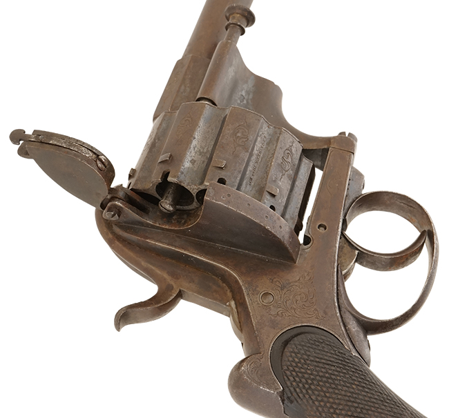 炸裂リボルバー ベルギー J. Chaineux社製 ルフォーショー 10連発 リボルバー (銃砲