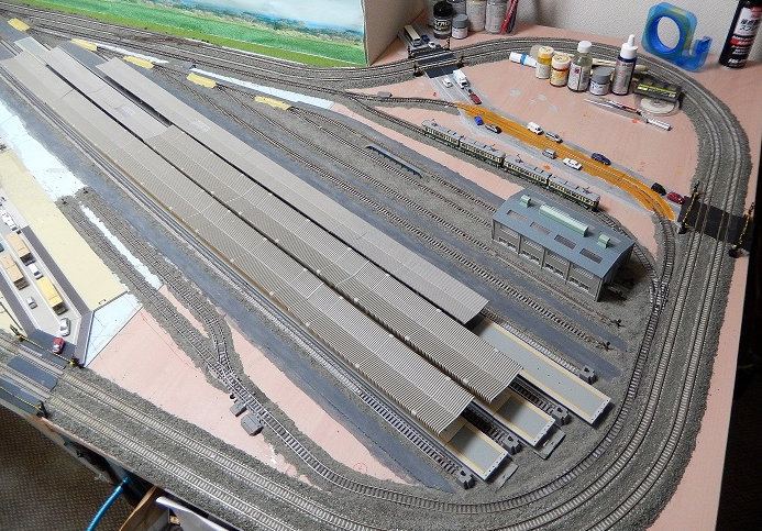 Nゲージジオラマ自宅新レイアウト製作記】江ノ電線 併用軌道自作 建設