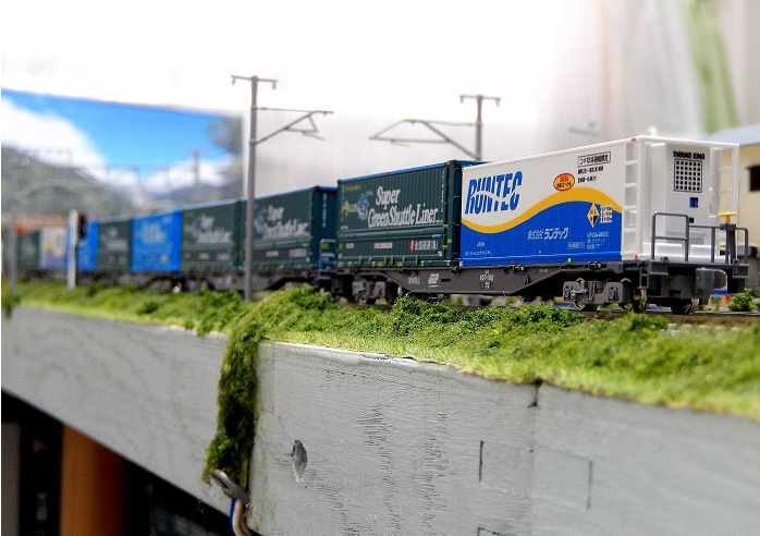 Nゲージ コンテナ付き貨物列車 スーパーグリーンシャトルライナー 美品 Nゲージ鉄道模型】KATO・TOMIXのコキ106/107で高速コンテナ貨物