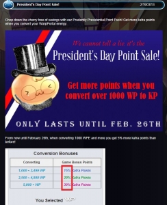 20130220 kafra point bonus sale