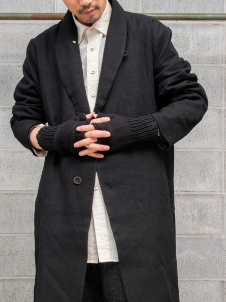 小物 DEVOA Knit glove cotton/cashmere DEVOA Knit Glove Cotton / Cashmere （BLACK） -FASCINATE