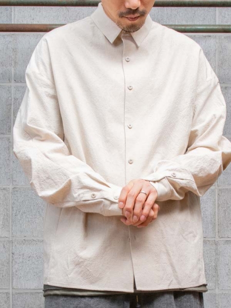 DEVOA Shirt loose fit cotton / hemp