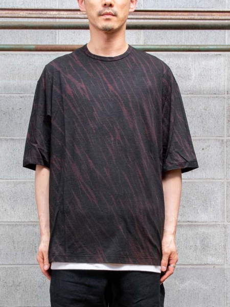 山内 塩縮加工リネンニットTシャツ /SHIBORI BLACK | ☆VEKTOR BLOG