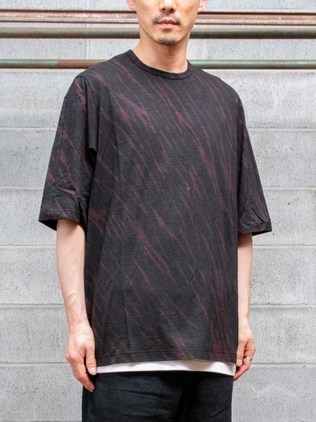 山内 塩縮加工リネンニットTシャツ /SHIBORI BLACK | ☆VEKTOR BLOG