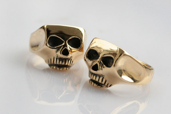 k18 JIM SKULL RING