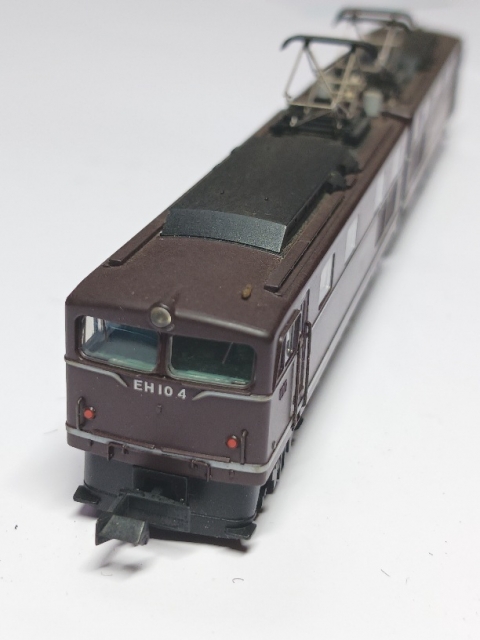 マイクロエース国鉄EH10-4 茶色 試作機 試験塗装（茶色）と貨物列車