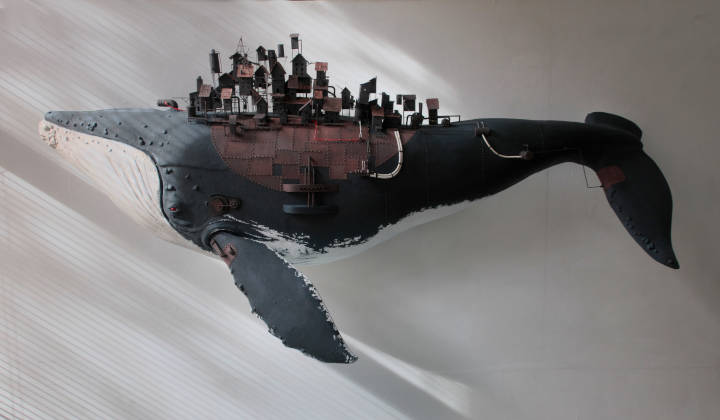 那須に行った ギャラリーバーン 鯨の上の町 つながるひろがるアート展