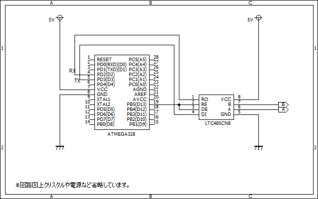 Ltc485 LTC485CN8を使用したRS485通信arduino版 | ものづくりとプログラミング日記