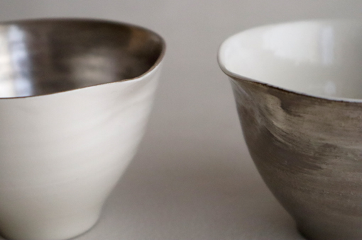 【匿名配送】松本美弥子さん器★銀彩★2個セット 匿名配送】松本美弥子さん器☆銀彩☆2個セット 匿名配送】松本美弥子