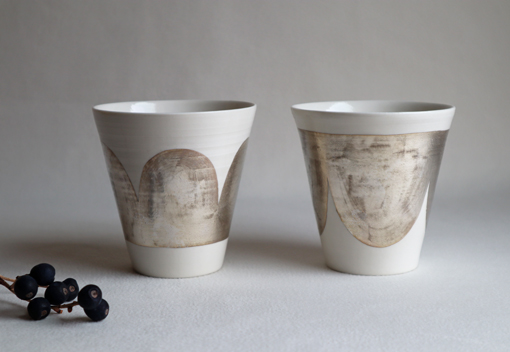 松本美弥子 蓋碗 宝瓶 銀彩