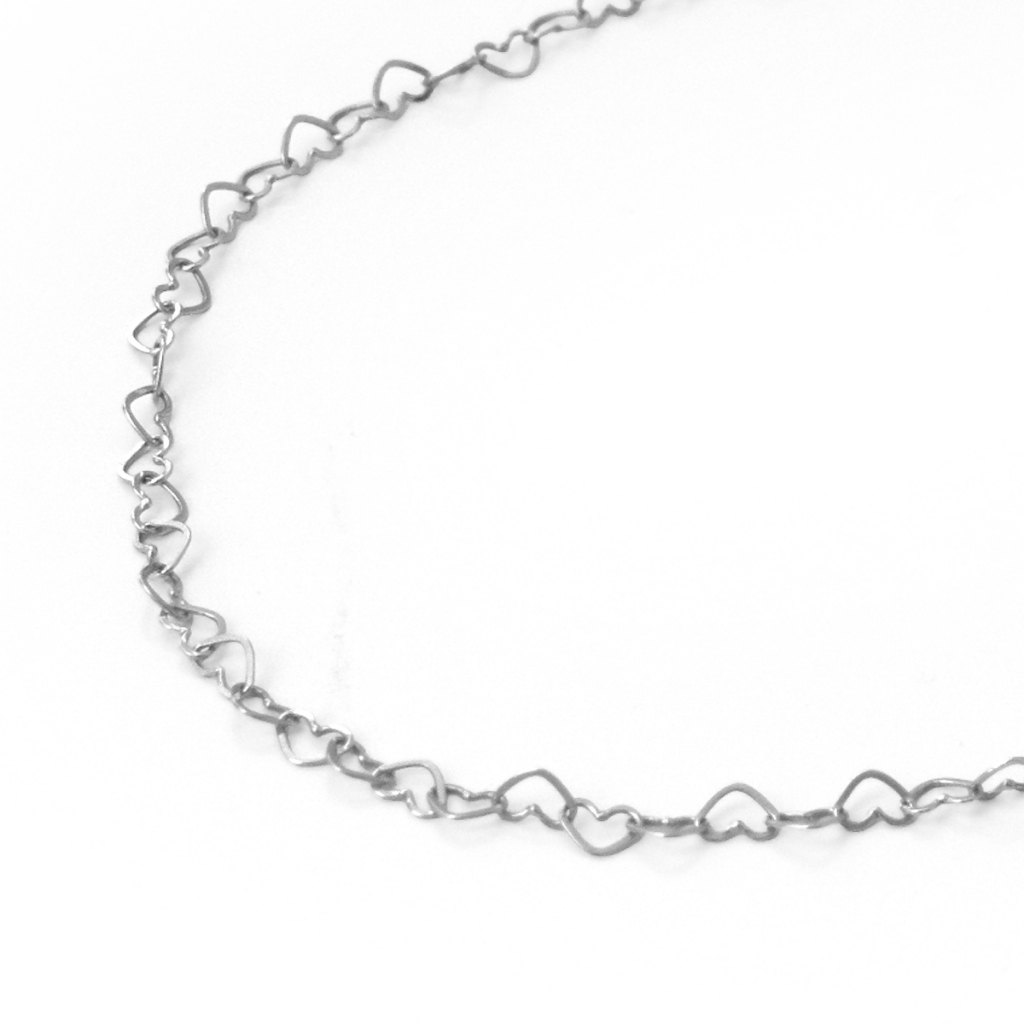 PT850 ブレスレット ハート形チェーン 重量0.68ｇ 全長18.5cm