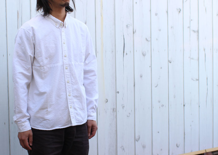 remilla レミーラ｜オックスポートシャツ (ホワイト)(長袖シャツ)