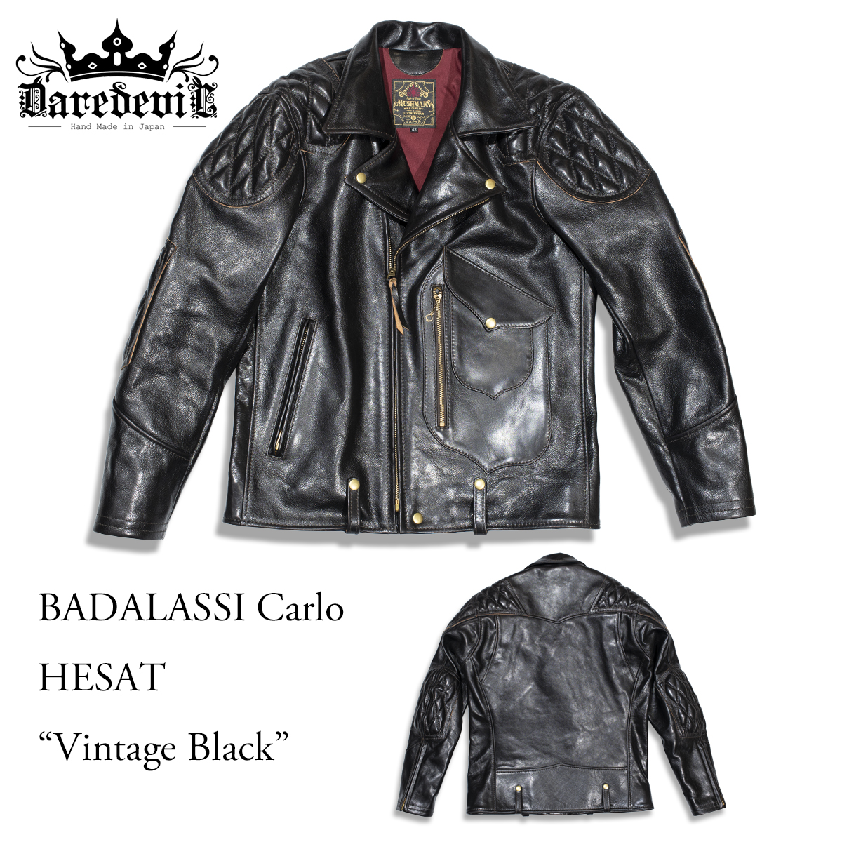 たつや CLASSIC2ｍｍジャケットカスタムオーダー料込 K-0714 unfinished jacket II ( classic motorcycle leather