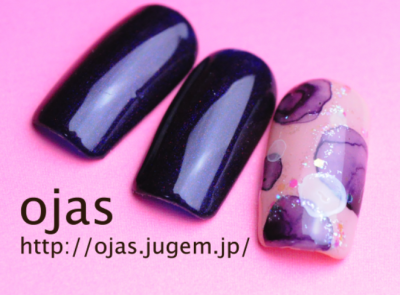 餷ߥȤΥͥ롣purple flower nail