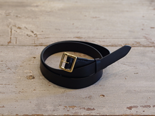AURALEE 25SS SQUARE BUCKLE BELT BLACK