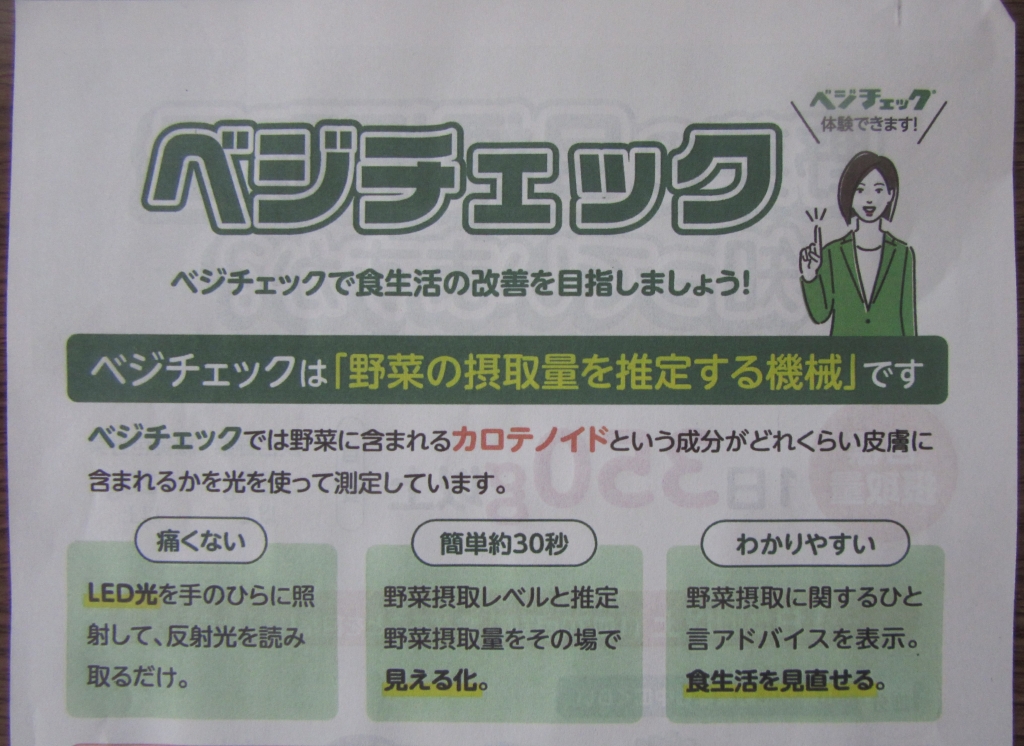 ちえこページリクエスト3点 ベジチェックを受ける | たかしの古稀からブログ