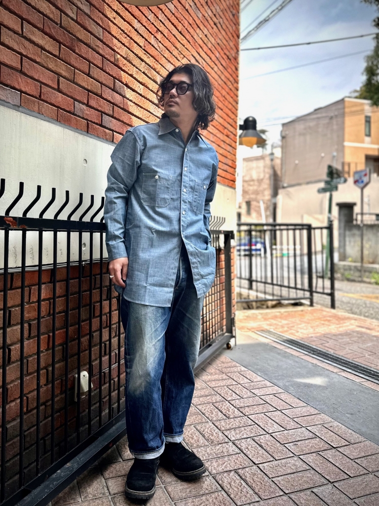 60s ケイシージョーンズ ブラックシャンブレー オールインワン Vintage Casey Jones Black chambray jumpsuit 60s ケイシー