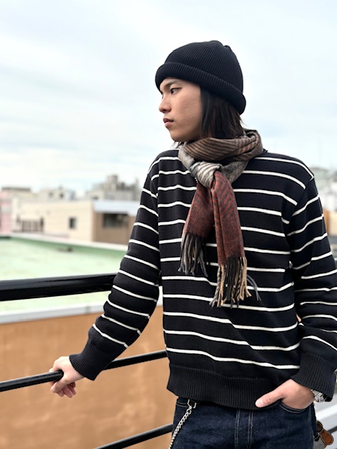 YUKI FUJISAWA マフラー　ネイビー YUKI FUJISAWA マフラー ネイビー ユキ フジサワ」新作アイテムを徹底