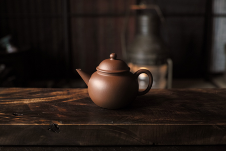 煎茶 紫泥 蓮形 瓶台 瓶敷 在印(HA516) 煎茶 紫泥 蓮形 瓶台 瓶敷 在印(HA516)