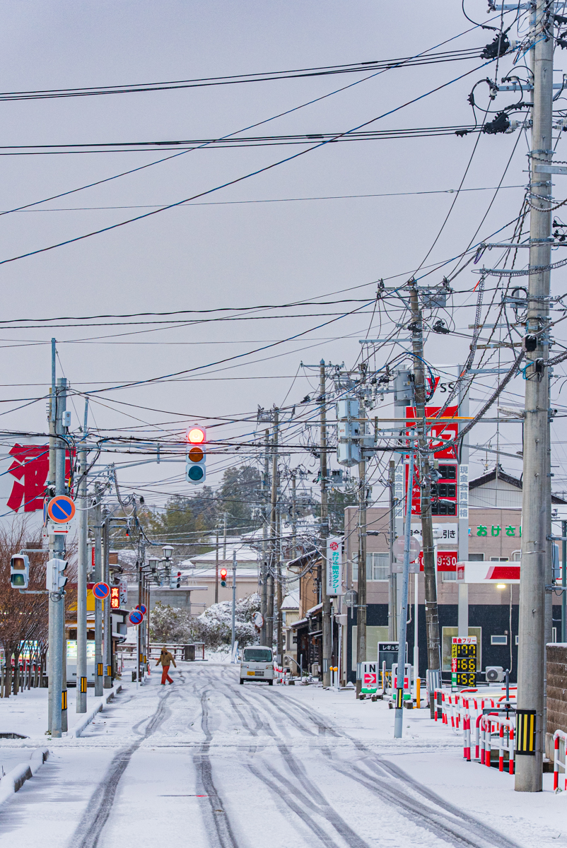 一気に雪になりました | 佐渡の四季+α