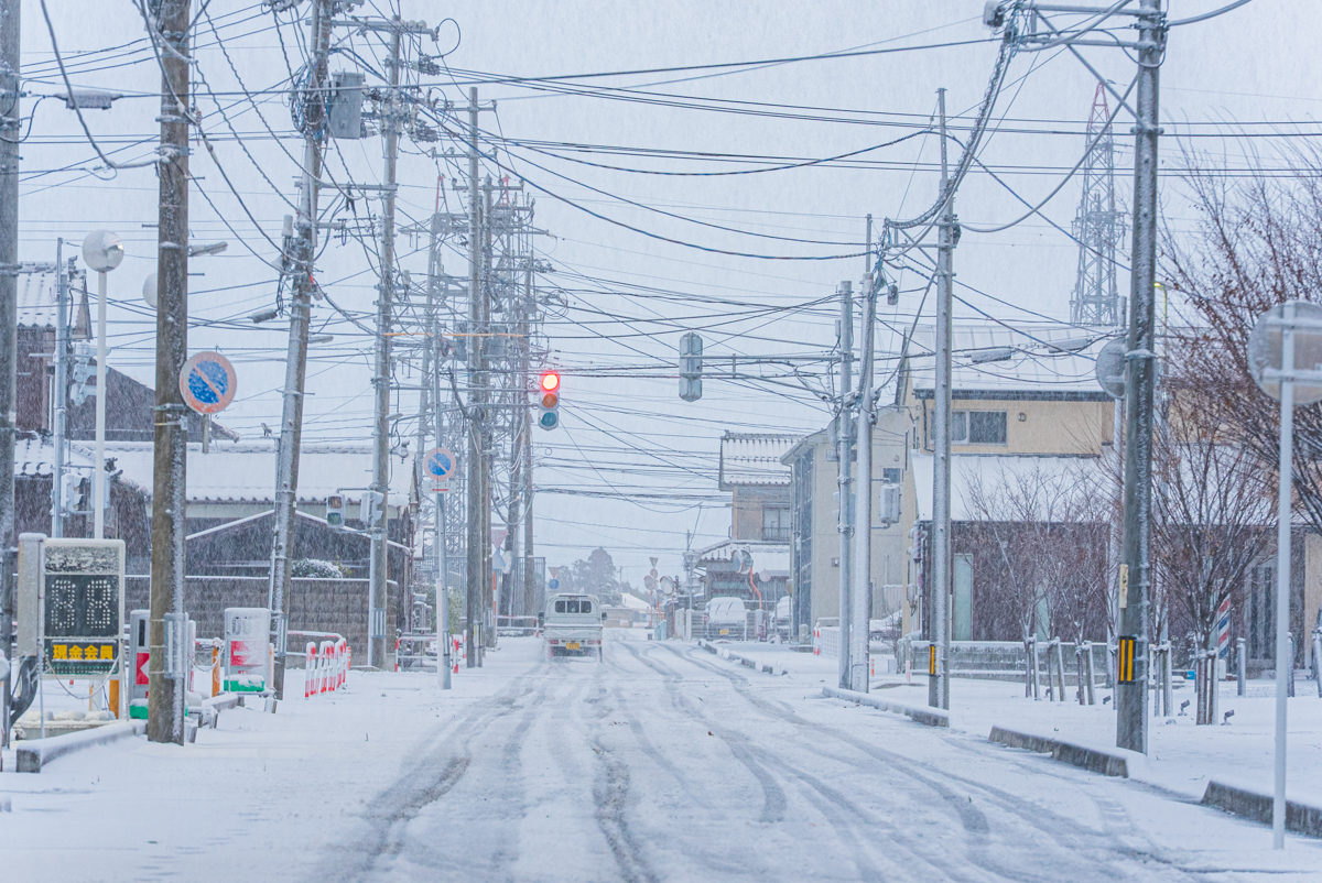 一気に雪になりました | 佐渡の四季+α