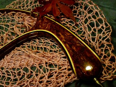 ランディングネット用手編みネット ハンドメイド 渓流（ワイン） 撰ん