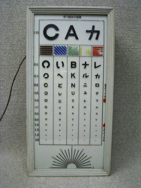 新品 大人気商品  検眼,視力検査用【万国式試視力表】石原式？ 画像 | がらくた アンティーク雑貨