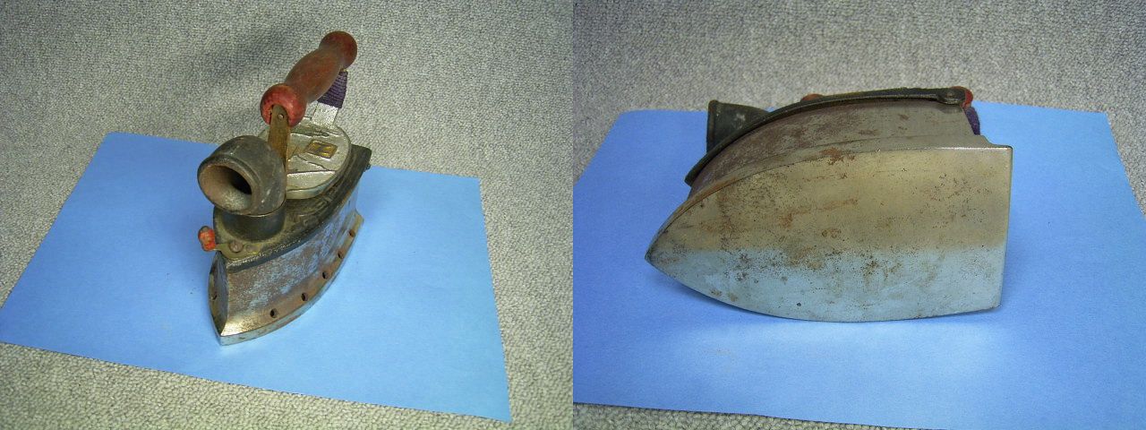 炭火アイロン（富士） 明治、大正、昭和と使われた「炭火アイロン」(富士印) 画像 | がらくた