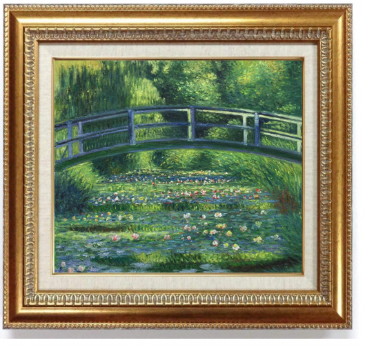 モネ/Claude Monet 模写 「睡蓮のとき」油彩画 手描き 原画