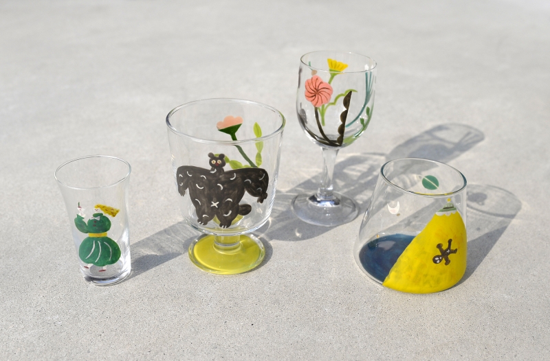 3F]ますたに あやこ 絵付けグラスの個展「skiiip on glass」 | ranbu