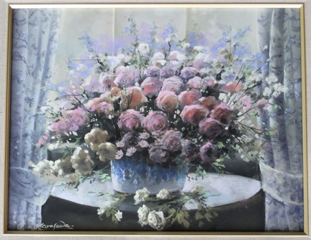 唐沢政道パステル画体験教室＆花のパステル画展in軽井沢