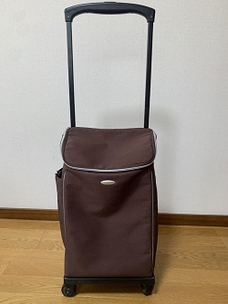 バッグ 画像 ショッピングカート キャリーバッグ ブラウン SWANY バッグキズ有