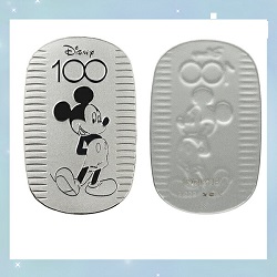 プラチナ製品 画像 Pt999 小判 ミッキーマウス ディズニー100周年限定