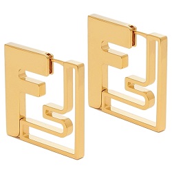 ブランド品 画像 フェンディ FENDI ピアス ゴールド FFモチーフ