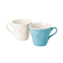 食器 画像 ウエッジウッド Wedgwood フェスティビティ マグカップ アイボリー ブルーペア