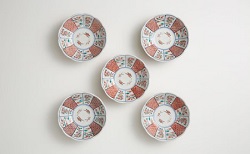 食器 画像 九谷焼 小鉢5個セット 赤絵小紋