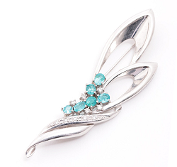 プラチナ製品 画像 Pt900 ブローチ 色石 ダイヤ