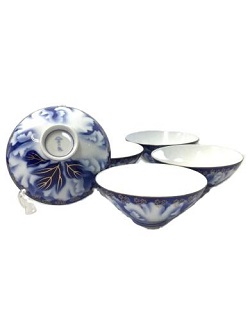 食器 画像 深川製磁 茶碗5点セット 牡丹