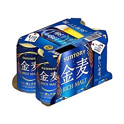 お酒 画像 金麦 サントリー RICH MALT 第三のビール 350ml ×6缶