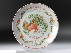 せともの 画像 ウエッジウッド Wedgwood クリスマスプレート 1995 ピーターラビット 未使用品
