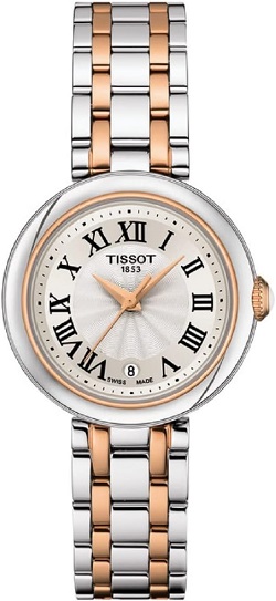 時計 画像 腕時計 レディース ティソ TISSOT ベリッシマ ホワイト文字盤 シルバー ピンクゴールド 美品