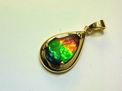 金製品 画像 K14 14金 ペンダントトップ アンモライト