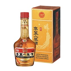 お酒 画像 高麗人参酒 百花 根人参1本入り 13度 700ml 韓国 未開封品 箱入り