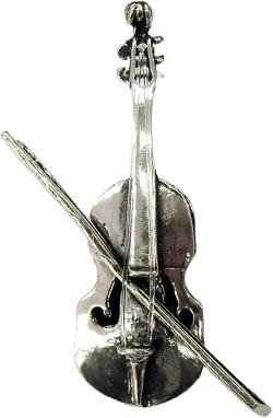 銀製品 画像 シルバー800 ピンバッジ バイオリン イタリア製