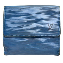 ルイヴィトン 画像 三つ折り財布 エピ トレドブルー ポルトモネピエカルトクレディ