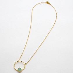 金製品 画像 K22 22金 ネックレス アクアカルセドニー