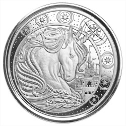 銀製品 画像 純銀 コイン 銀貨 ユニコーン 1oz ガーナ