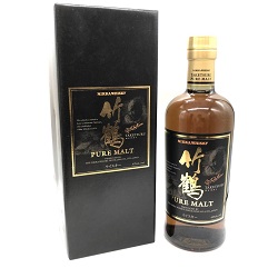 お酒 画像 竹鶴 ピュアモルト ブラックラベル ニッカウヰスキー 45度 700ml 未開封品 箱入り